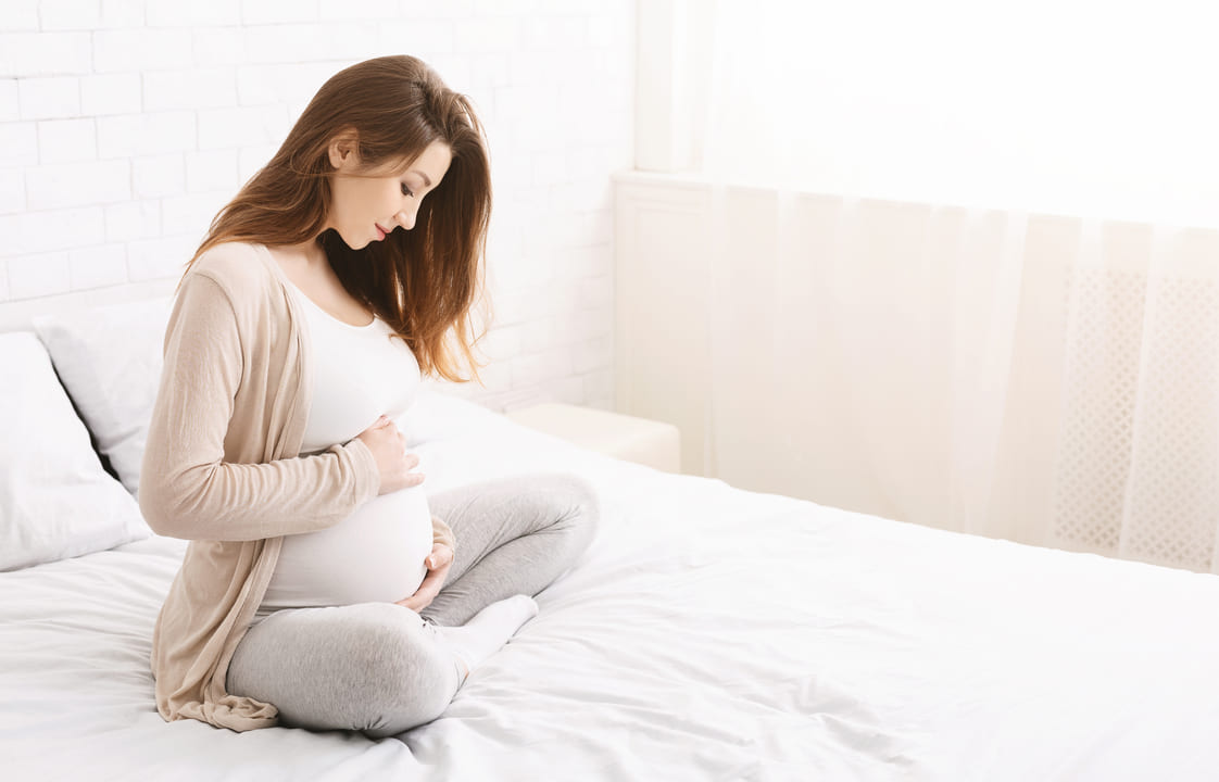Happy pregnant woman